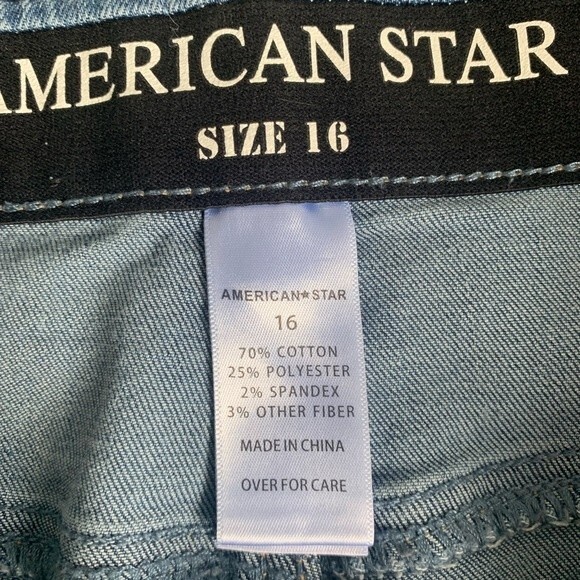 American Star Denim Shorts Size 16 - Picture 4 of 5